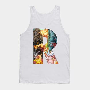 Initial Letter R doodle art Tank Top